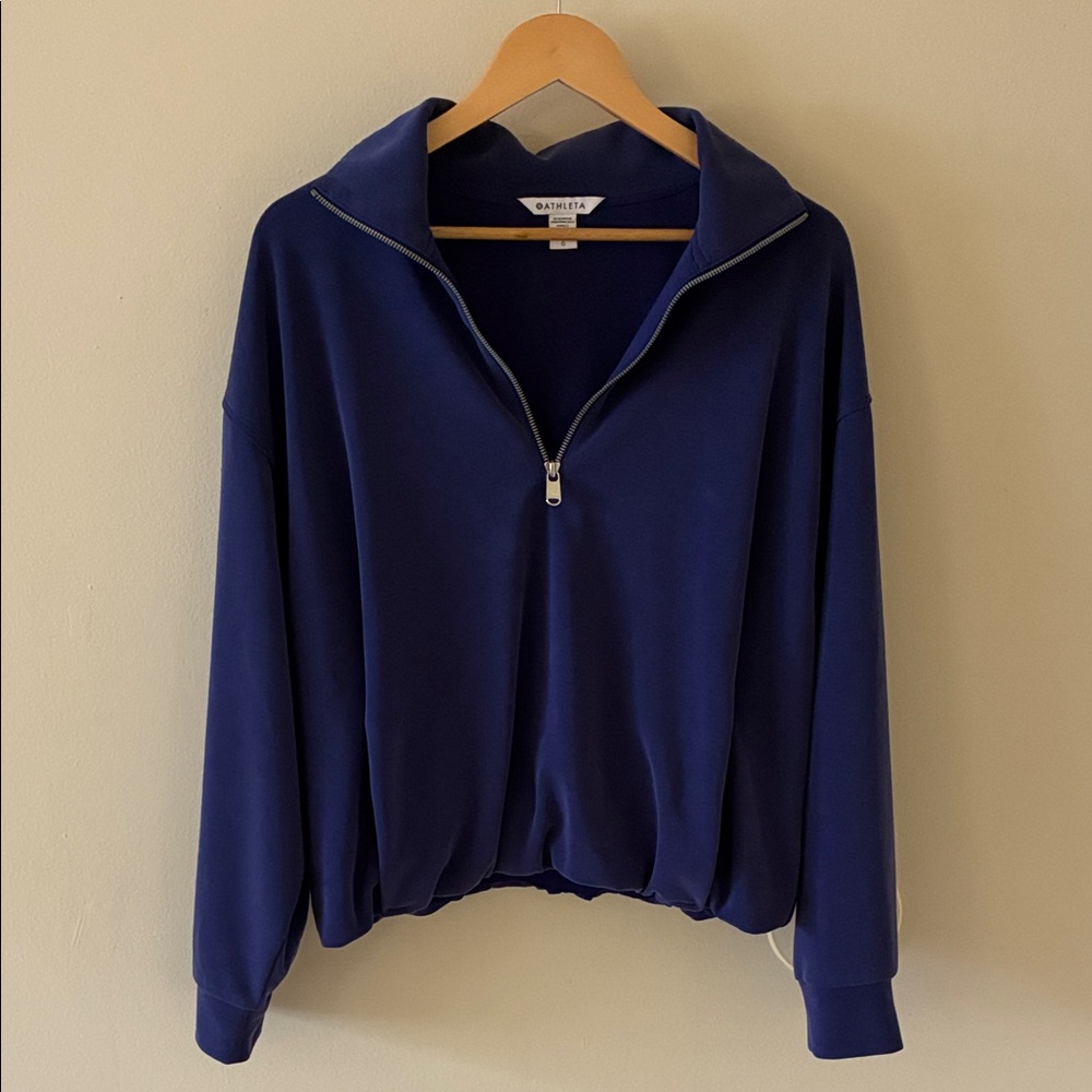 Athleta Navy Half-Zip Pullover - image 1